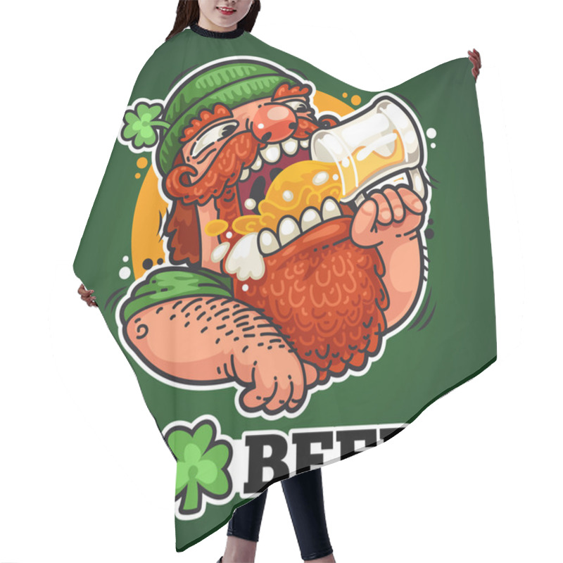 Personality  Patrick With Beer Hair Cutting Cape