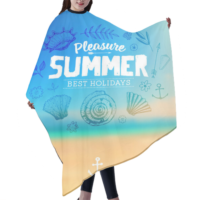 Personality  Set Of Summer Elements Hair Cutting Cape