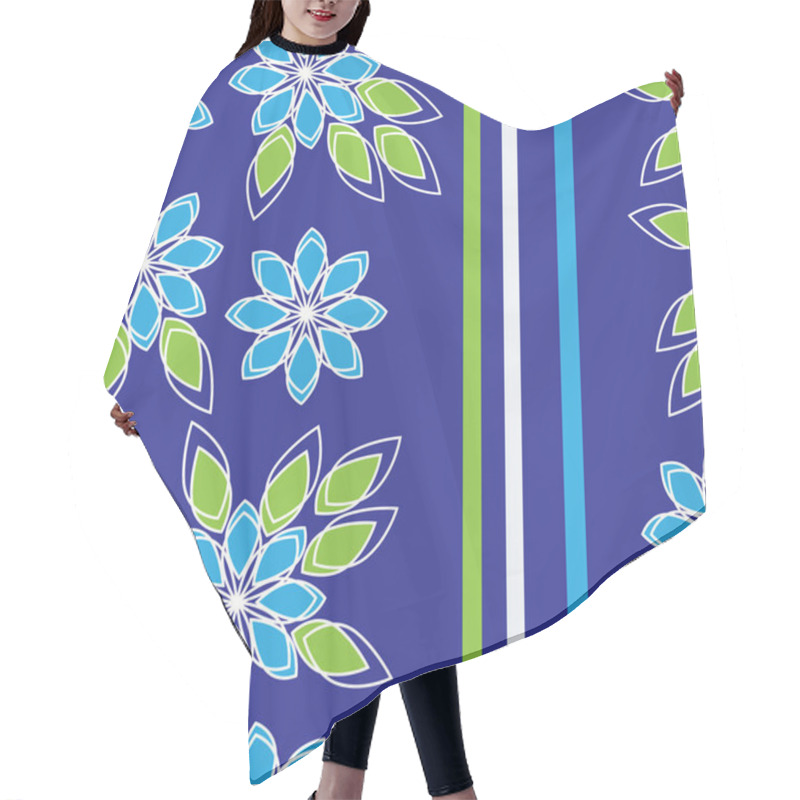 Personality  Pattern Seamless Floral With Vertical Stripes, For Fabric, Wallpaper, Bed Linen.vector Hair Cutting Cape