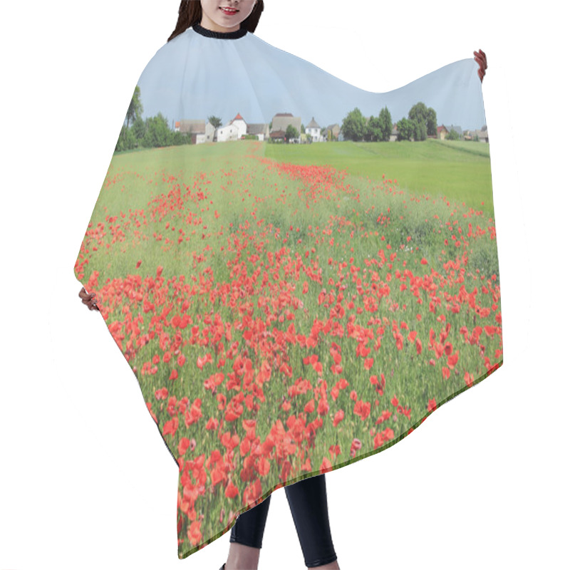 Personality  Poppy Flowers Hair Cutting Cape