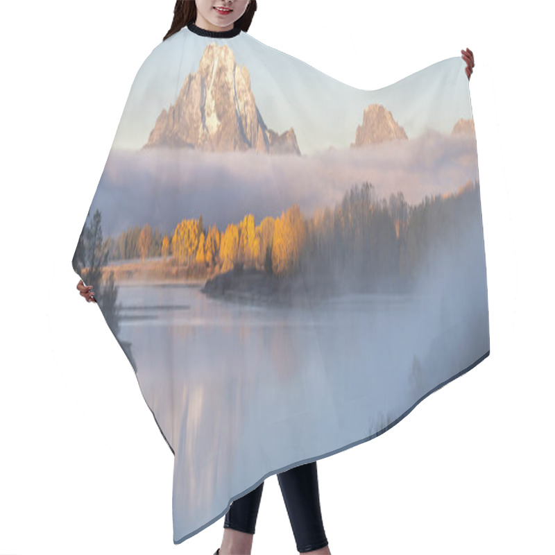 Personality  Sunrise At Oxbow Bend In Grand Teton National Park Hair Cutting Cape