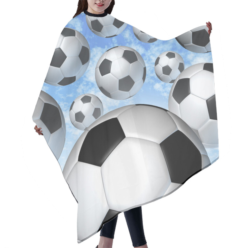 Personality  Flying Soccer Balls Hair Cutting Cape