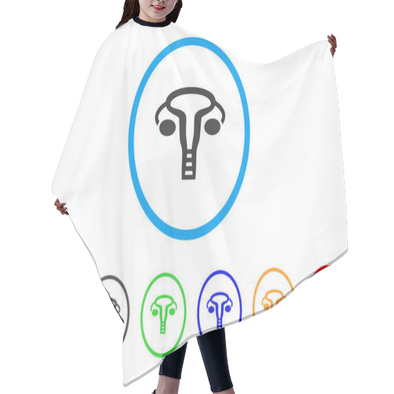 Personality  Vagine Rounded Icon Hair Cutting Cape