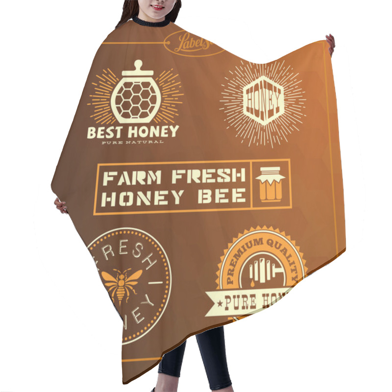 Personality  Honey Bee Label Set Hair Cutting Cape