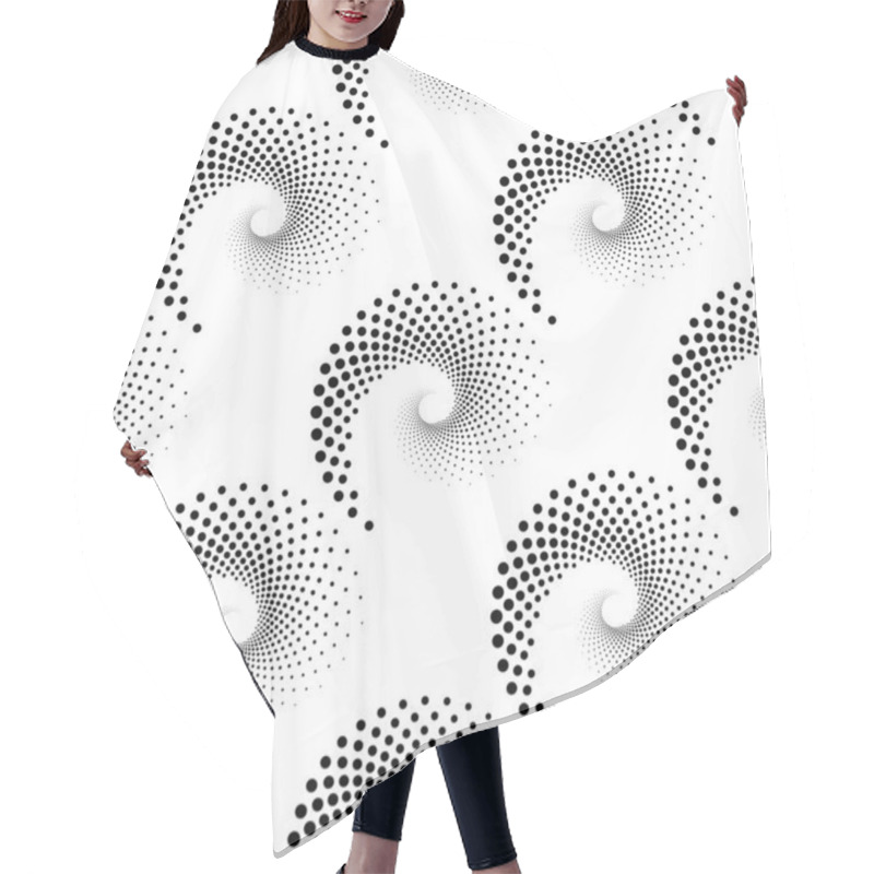 Personality  Design Seamless Spiral Dots Backdrop Hair Cutting Cape