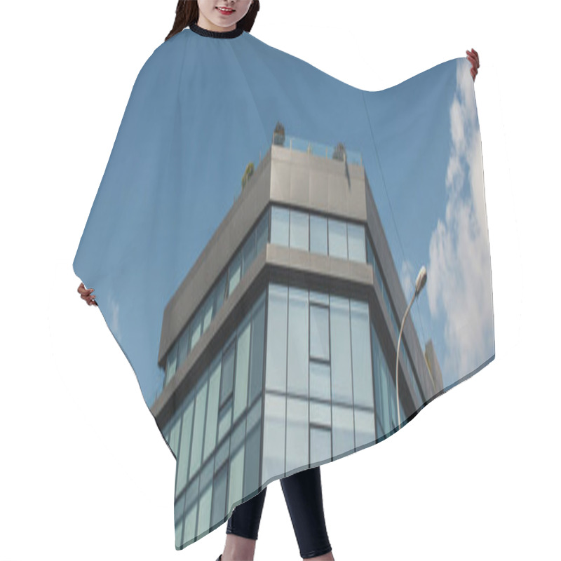 Personality  Low Angle View Of Lantern Near Facade Of Modern Building In Istanbul, Turkey, Banner  Hair Cutting Cape