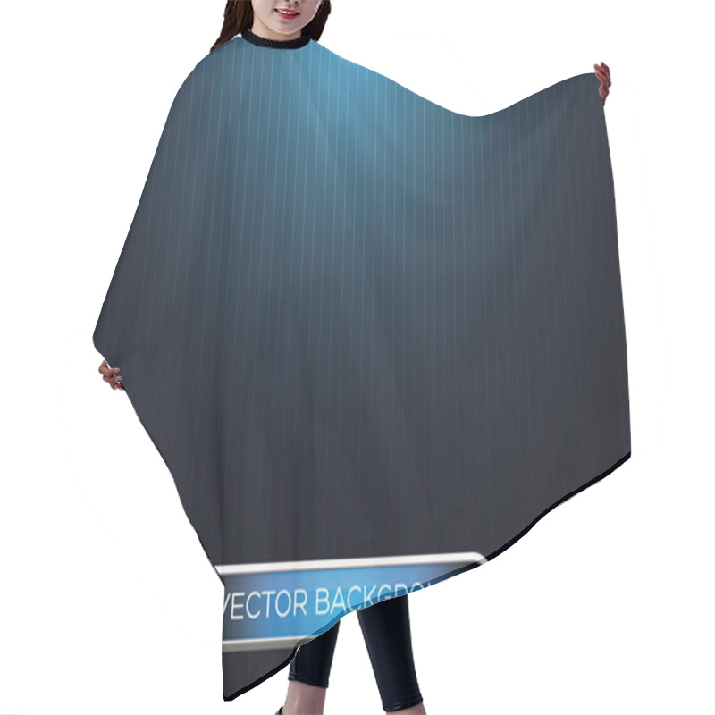 Personality  Vector Lines Pattern Blue Hair Cutting Cape