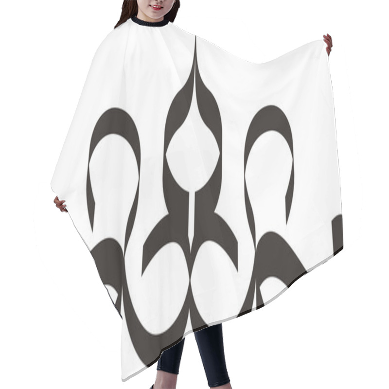 Personality  Abstract Calligraphy Hair Cutting Cape