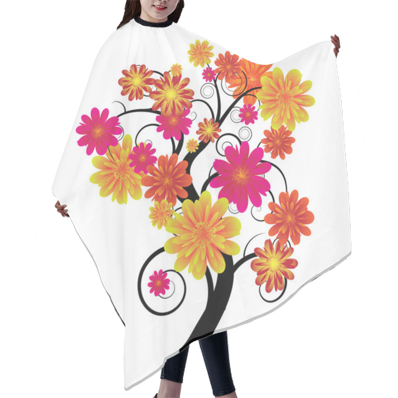 Personality  Floral Tree Hair Cutting Cape