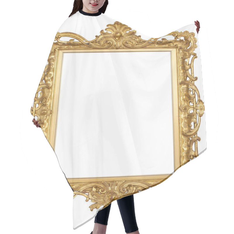 Personality  Antique Gold Frame Isolated Hair Cutting Cape