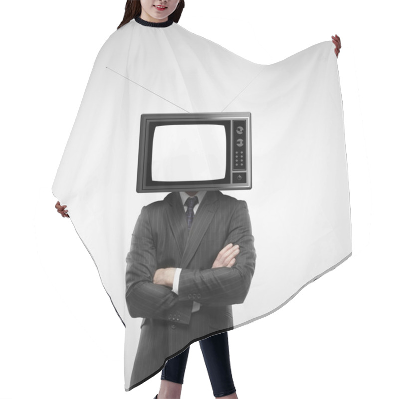 Personality  Tv Head Concept Hair Cutting Cape