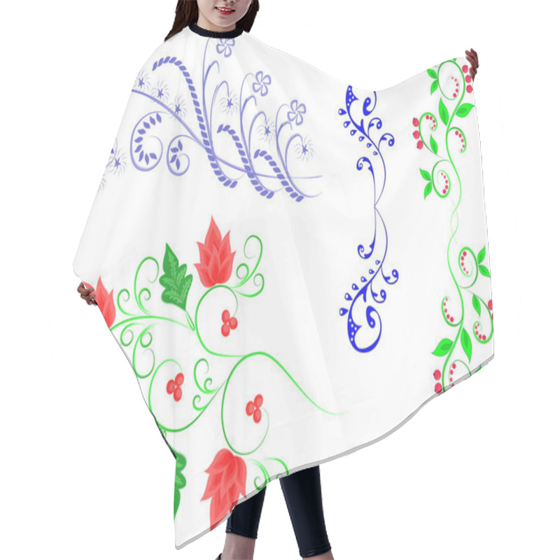 Personality  Flower Patterns Hair Cutting Cape