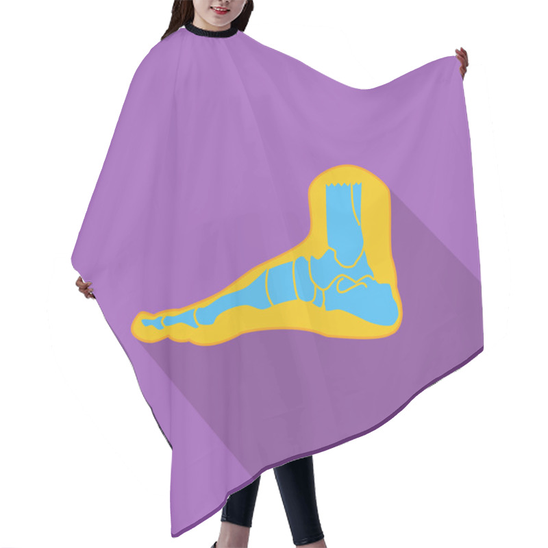 Personality  Foot Anatomy Icon. Hair Cutting Cape