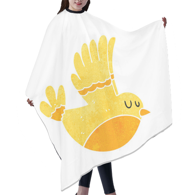 Personality  Retro Cartoon Flying Bird Hair Cutting Cape