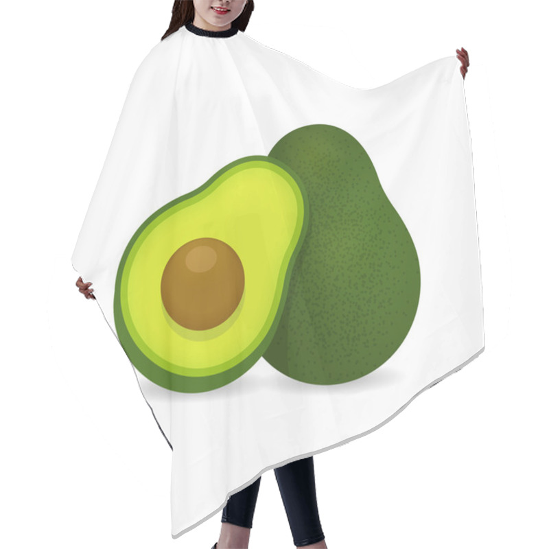 Personality  Realistic Vector Avocados Illustration Hair Cutting Cape