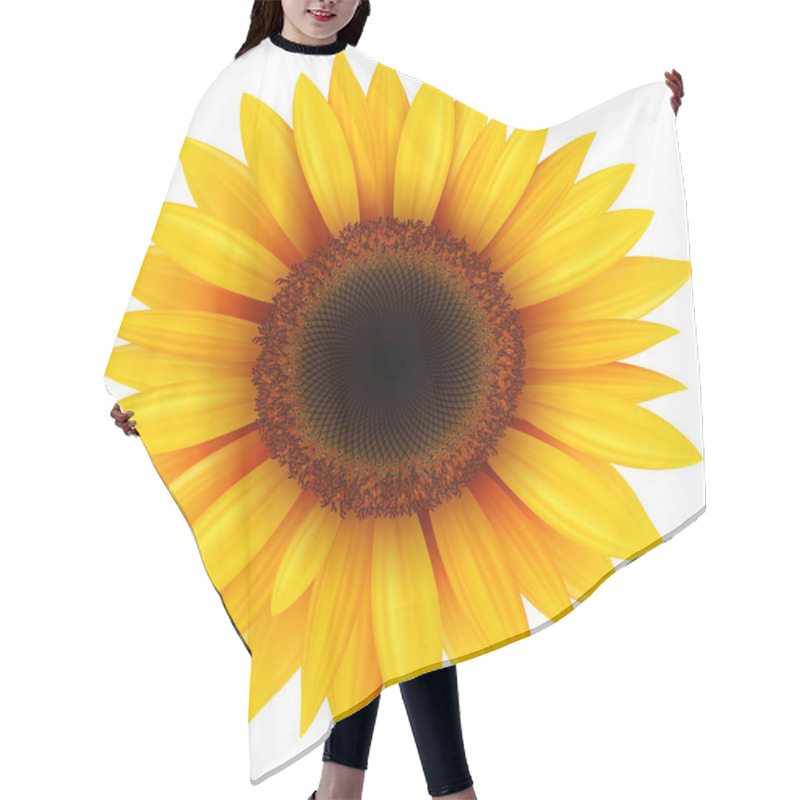 Personality  Sunflower Flower Isolated Hair Cutting Cape