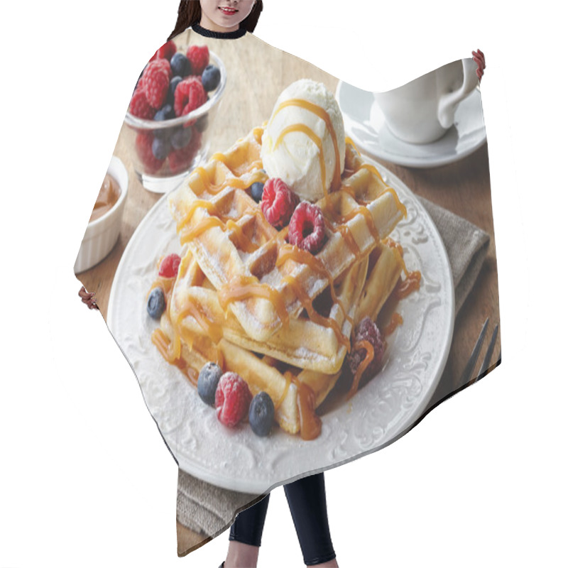 Personality  Belgium Waffles Hair Cutting Cape