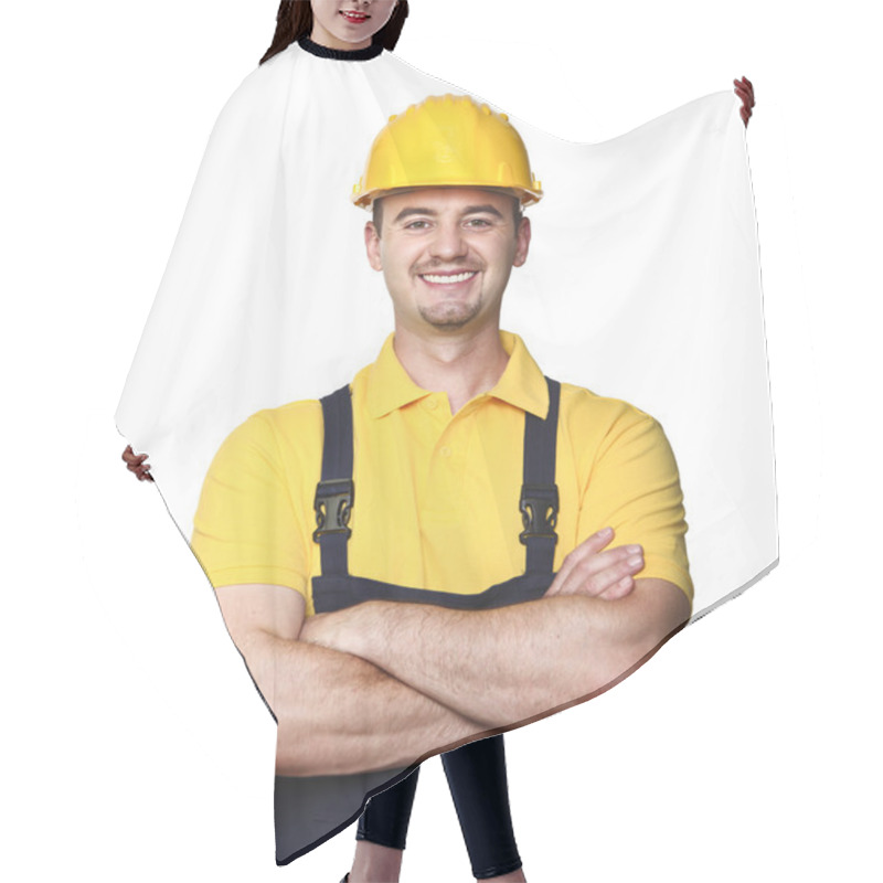 Personality  Smiling Manual Worker Hair Cutting Cape