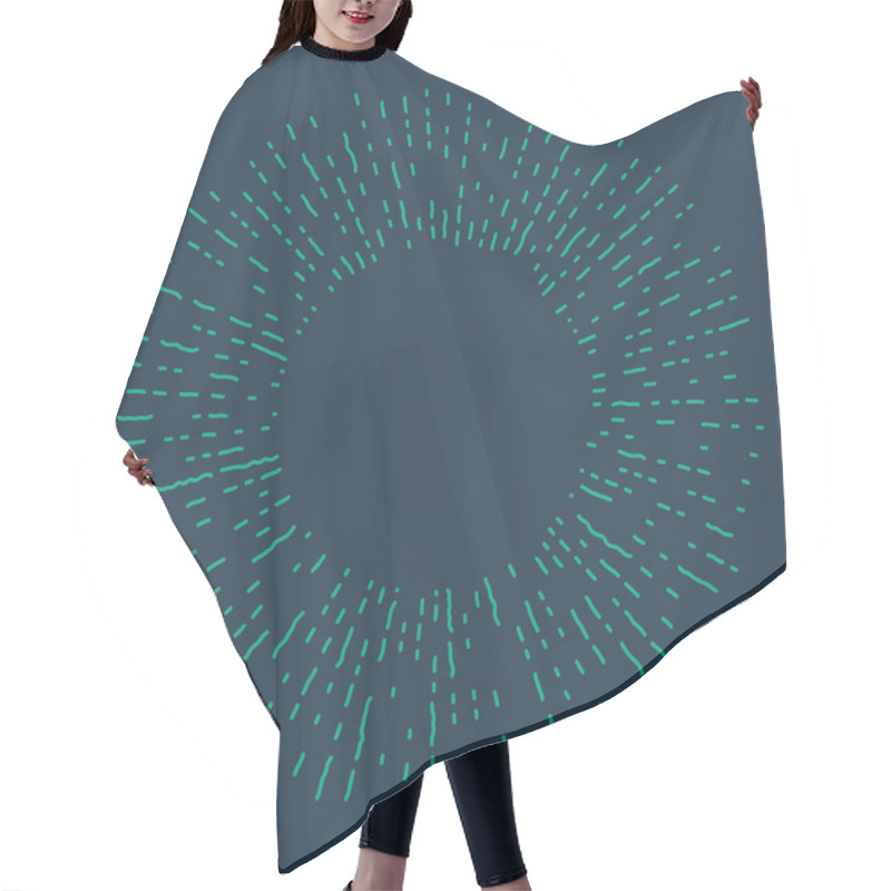 Personality  The Trendy Hand Drawn Retro Sunburst Hair Cutting Cape