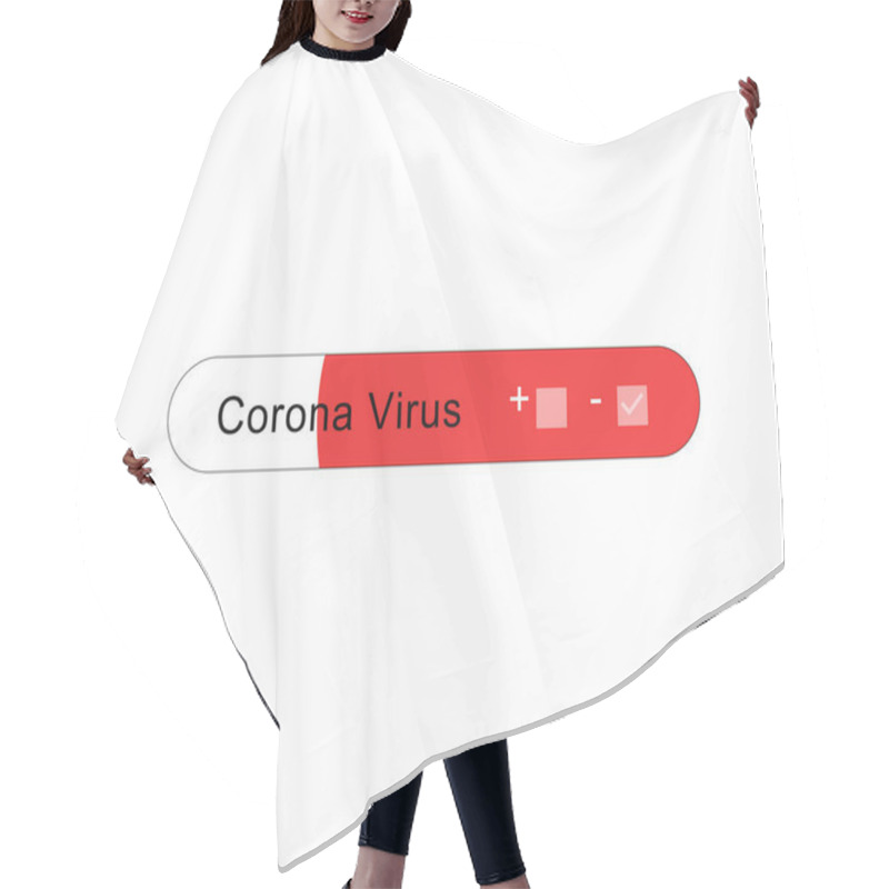 Personality  Negative Coronavirus Test On White Background Hair Cutting Cape