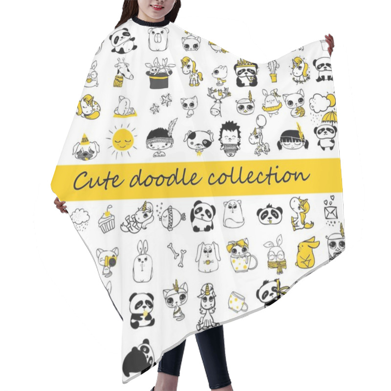 Personality  Doodle Animals Collection Hair Cutting Cape