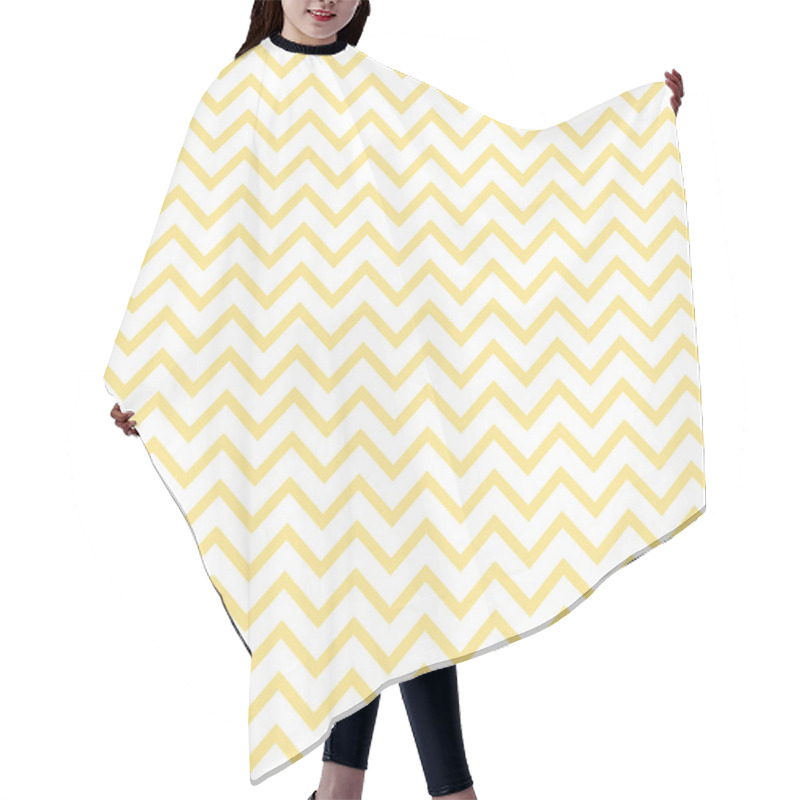 Personality  Chevron Zigzag Black And White Seamless Pattern. Hair Cutting Cape