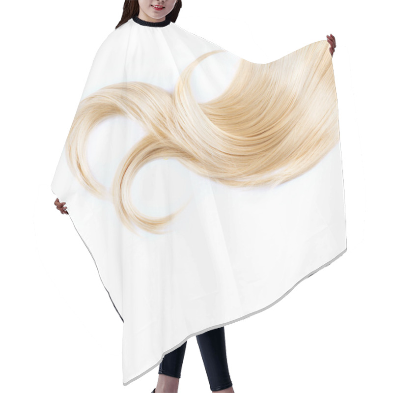 Personality  Healthy Blond Hair Isolated On White Hair Cutting Cape