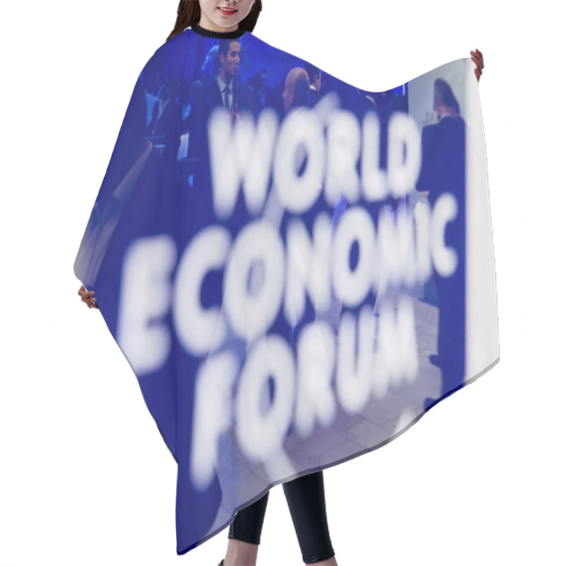 Personality  Davos World Economic Forum Annual Meeting 2015 Hair Cutting Cape