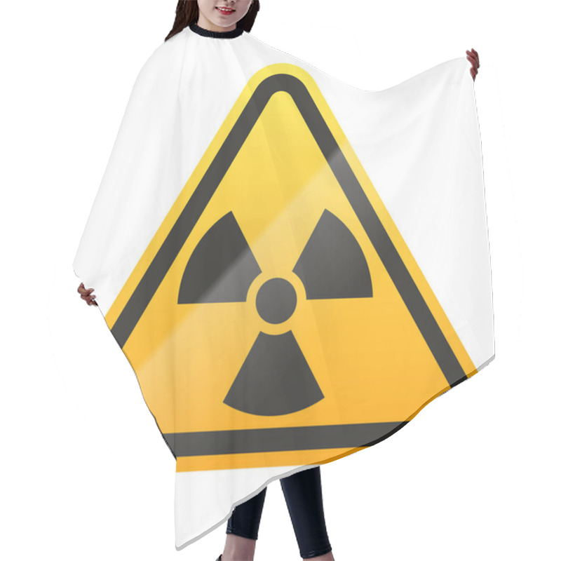 Personality  Danger Radioactive Sign Isolated On White Background. Vector Illustration Hair Cutting Cape