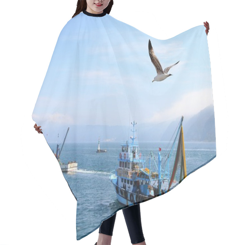 Personality  Fishing Boats Hair Cutting Cape