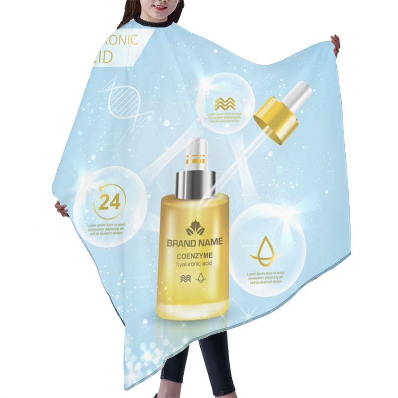 Personality  Bottle With Hyaluronic Acid Hair Cutting Cape