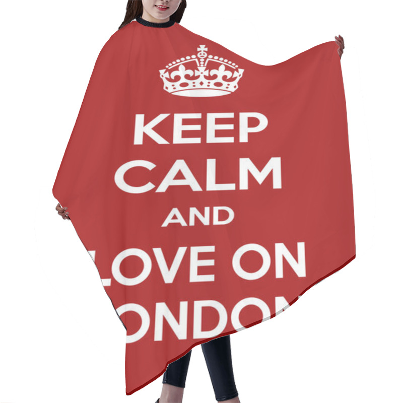 Personality  Vertical Rectangular Red-white Motivation The Love On London Poster Based In Vintage Retro Style Hair Cutting Cape