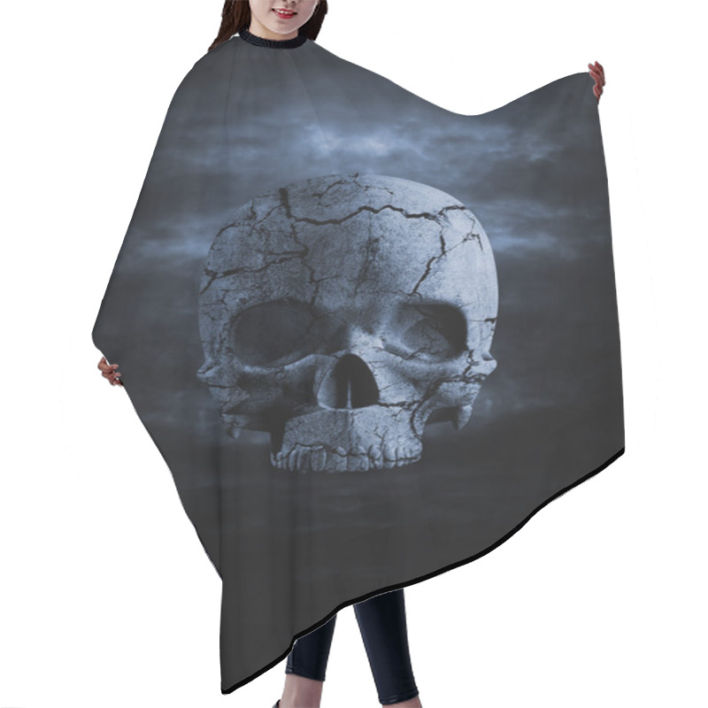 Personality  Dark Skull Hair Cutting Cape