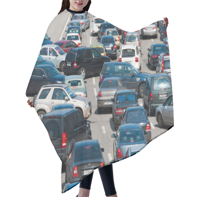 Personality  Traffic Jam On The Road Hair Cutting Cape