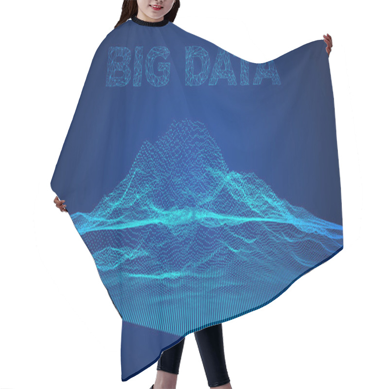 Personality  Big Data Visualization Vector Background. Hair Cutting Cape