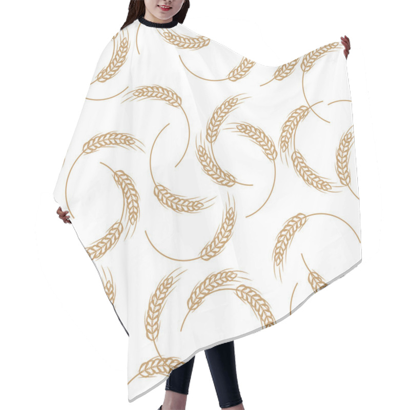 Personality  Seamless Pattern Of Wheat Hair Cutting Cape