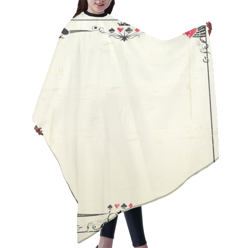 Personality  Grunge Casino Hair Cutting Cape