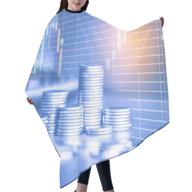 Personality  Business Background With Money And Graphs  Hair Cutting Cape