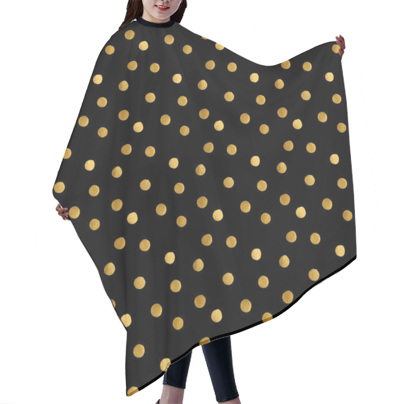 Personality  Golden Dots Pattern  Hair Cutting Cape