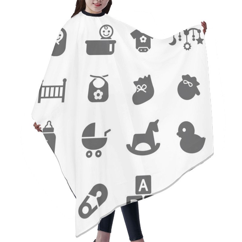 Personality  Baby Icon Set Hair Cutting Cape