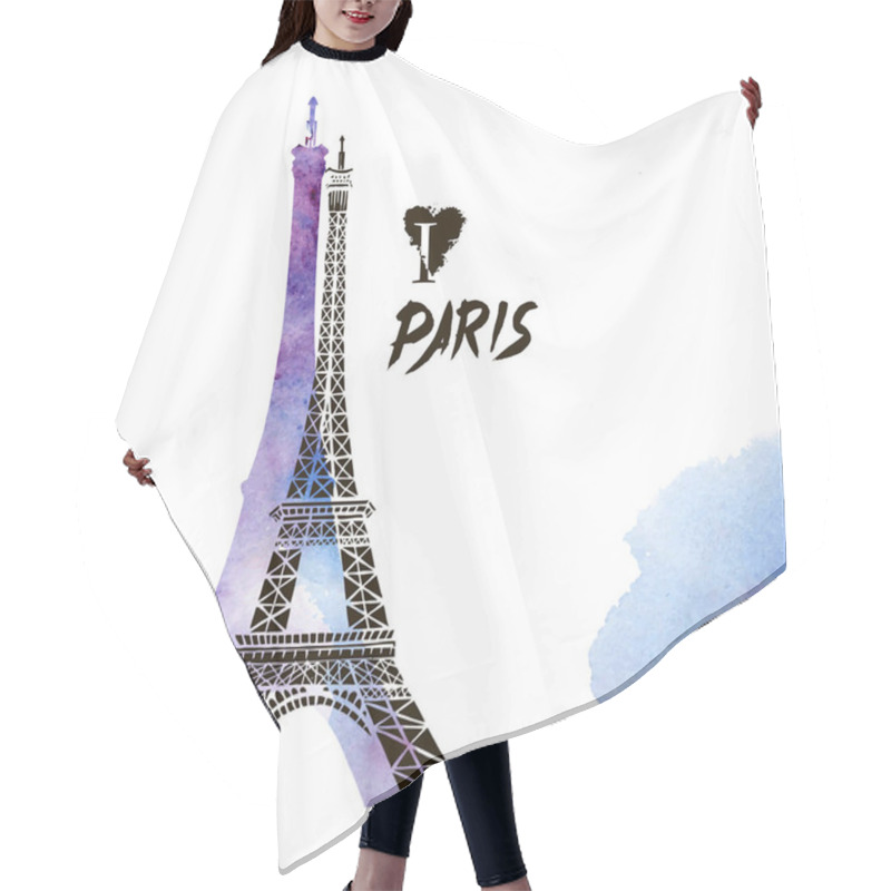 Personality  Eiffel Tower France Hair Cutting Cape