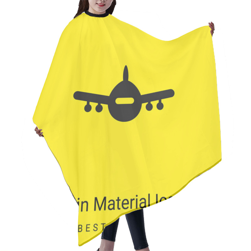 Personality  Airplane Front View Minimal Bright Yellow Material Icon Hair Cutting Cape