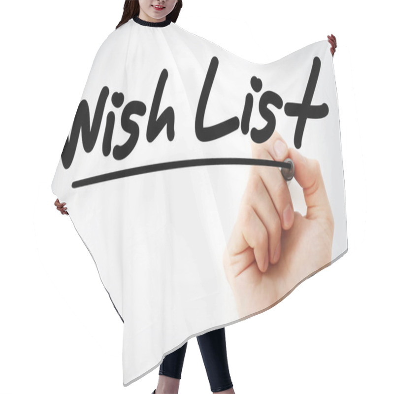 Personality  Wish List Text With Marker Hair Cutting Cape