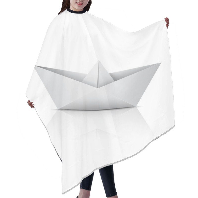 Personality  White Paper Boat Hair Cutting Cape