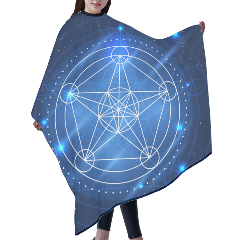 Personality  Vector Magic Geometry Sign Hair Cutting Cape