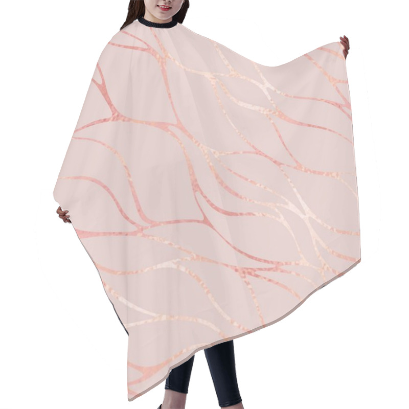 Personality  Delicate Rose Marble. Texture Of Marble With Imitation Of Rose Gold For The Design Of Surfaces, Invitations, Business Cards, Wrapping Paper Hair Cutting Cape