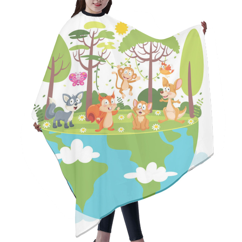 Personality  Concept Of Mother Earth Day Hair Cutting Cape