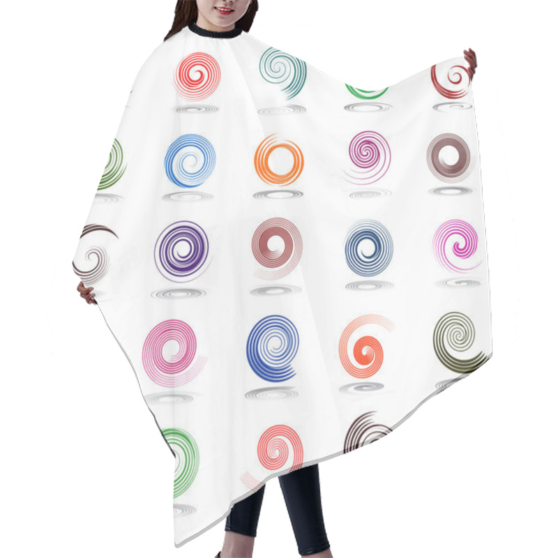 Personality  Spiral Design Elements. Hair Cutting Cape