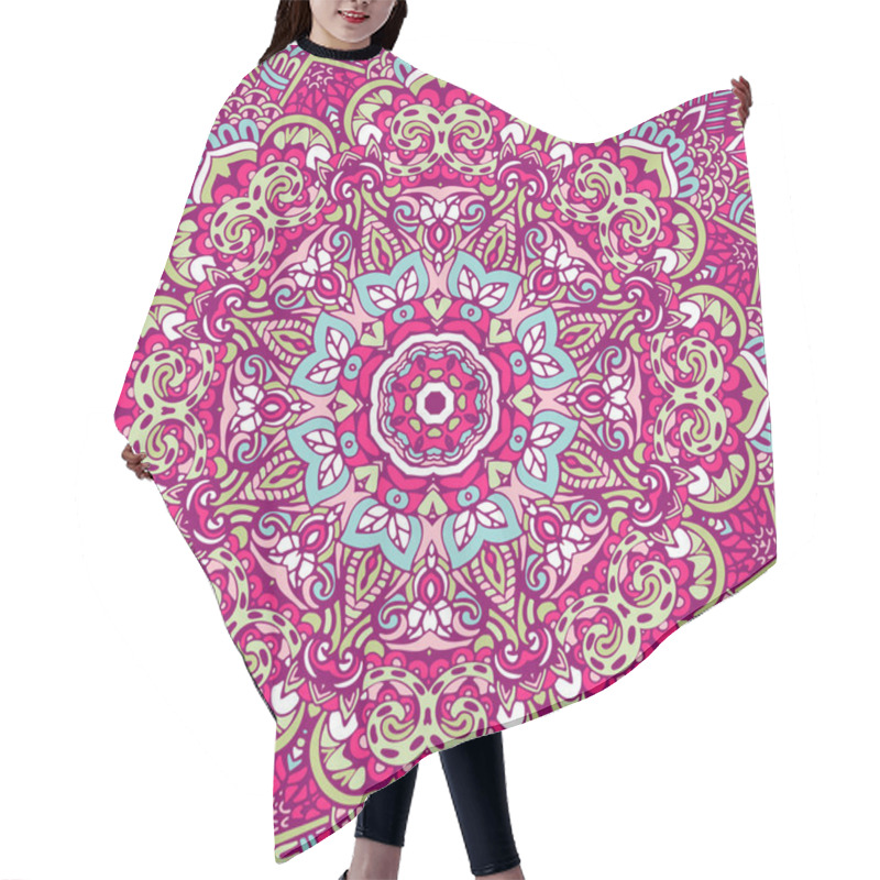 Personality  Indian Floral Paisley Medallion Pattern. Ethnic Mandala Ornament. Hair Cutting Cape