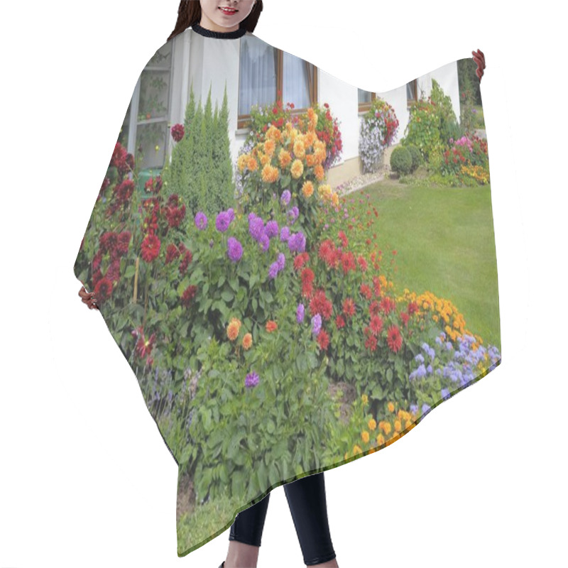 Personality  Baden-Wrttemberg, Black Forest House With Flower Garden In Summer, Different Summer Flowers In The Garden  Hair Cutting Cape